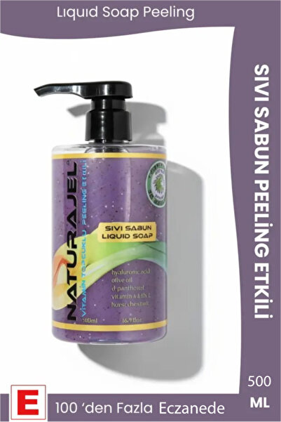 naturajel Naturalite Naturajel 500 ml Liquid Soap Peeling Effect Vitamin Topc...