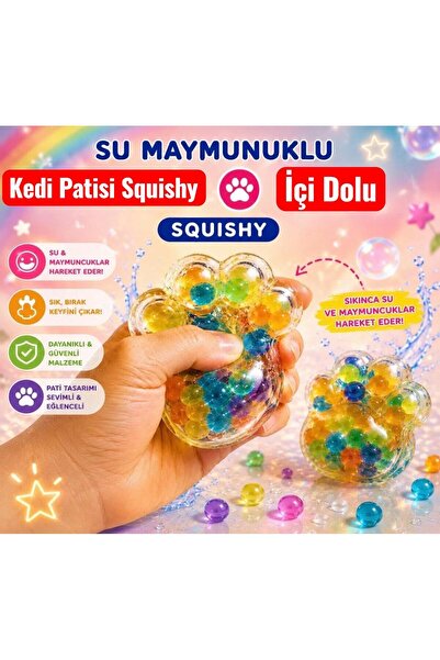 Pofika Kedi Patisi Squishy MOJ MOJ - Sukuşi DEV PATİ 1 ADET RAGTGELE RENK