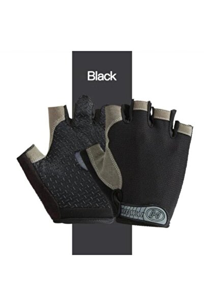 Choice S Black Gym Gloves Fingerless Gloves Anti-Slip Shock-Absorbing Breatha...
