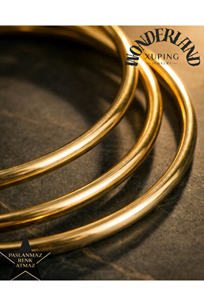 XUPING JEWELRY سوار نسائي من Xuping Triple Ajda مقاس صغير قطر 6 سم