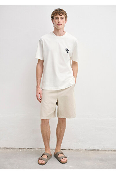Mavi Linen Blend Beige Shorts 0410365-70322