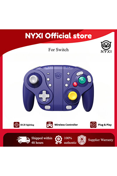 Choice وحدة تحكم لاسلكية PURPLE NYXI Wizard لنينتندو سويتش وسويتش 2 وسويتش OL...