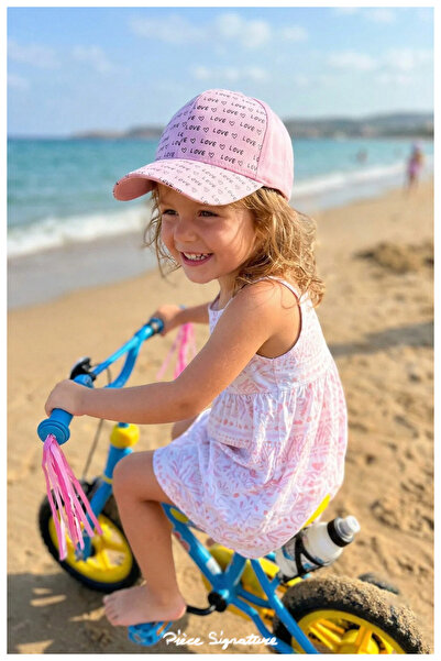 PIECE SIGNATURE 100% Cotton, Printed Hat for Girls (Ages 4-8) (Size 52 cm)