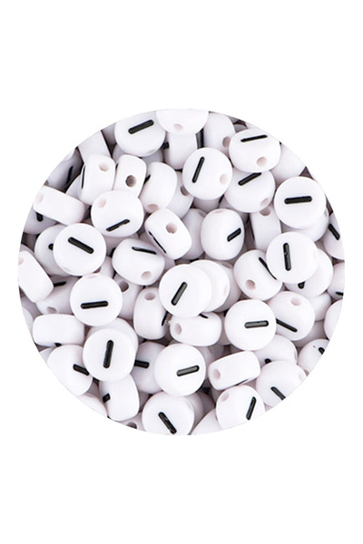 Choice1 200pcs I 50/100/200pcs/Lot 7x4mm White A-Z Round Alphabet Acrylic Let...