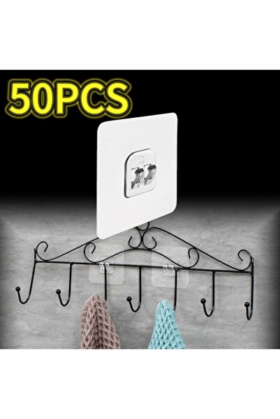 Choice1 50pcs 6x6cm Shower Caddy Adhesive Sticker Hook Replacement Mount Hook...