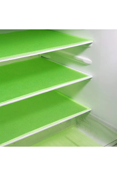 Choice7 4 قطع من بطانات الثلاجة الخضراء المستطيلة الشكل، مقاس 29 × 45 سم، مصن...