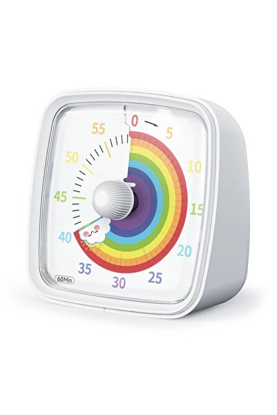 choice2 VT03White-Rainbow Yunbaoit Visual Timer with Night Light, 60-Minute C...