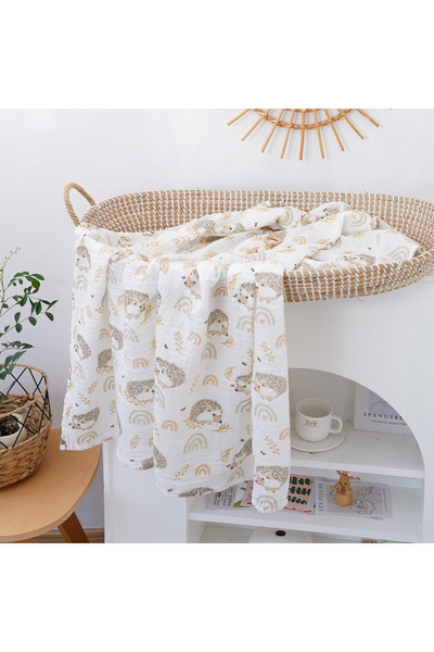 Choice S155 100% Cotton 120*110cm 2 Layers Newborn Baby Bath Towel Wrap Musli...