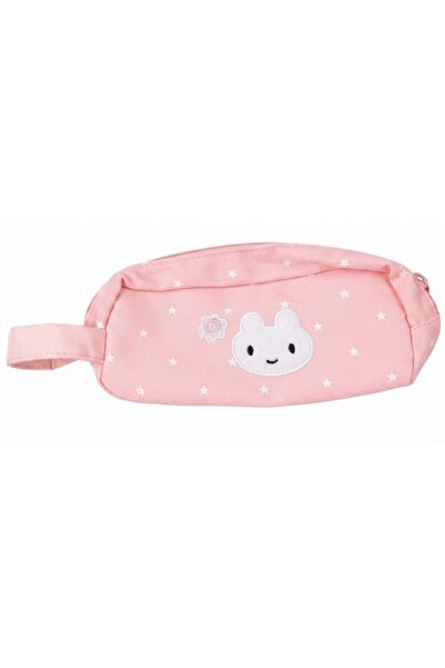 Choice A Pink Pen Bag Cute Cartoon Star Rabbit Pattern Plush Large Capacity P...