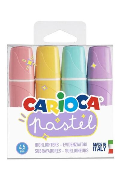 carioca Highlighter Pen Pastel 4 Pack 43167