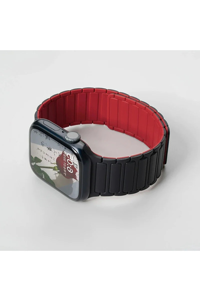 Choice26 38 40 41MM S10-42MM Black red Silicone Strap for Watch 46mm 42mm 49m...