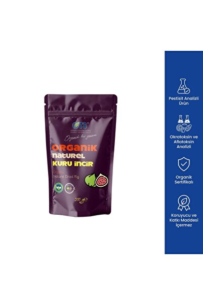 OTS Organik Kuru Incir ( Naturel ) 200 G. (Organik Sertifikalı, Pestisit Anal...