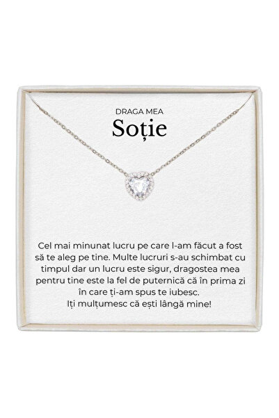 The Jewel Heart Bijuterii Forever Yours Argintiu Stralucitoare pentru Sotie d...