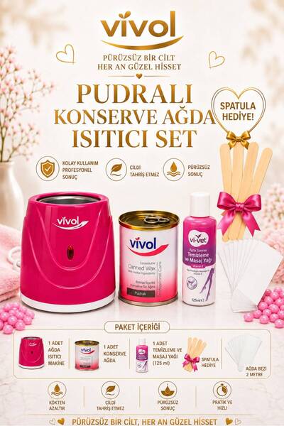 Vivol Pudralı Konserve Ağda Isıtıcı Set