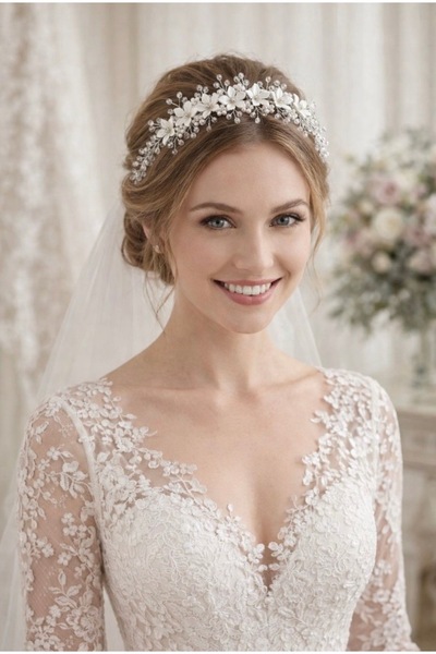 ASİMEL TASARIM Gelin tacı, Saç aksesuarı ve tokası söz nişan nikah düğün tese...