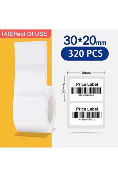 Choice24 1Roll 30x20mm Niimbot B1 White Sticker 3/5/10 Rolls Waterproof Paper...