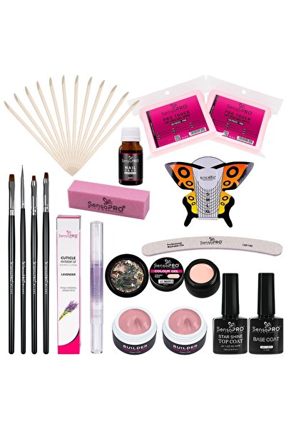 SensoPRO Milano Kit Gel Unghii fără Lampă UV PROMOȚIE #25 + CADOU Set de 4 Pe...