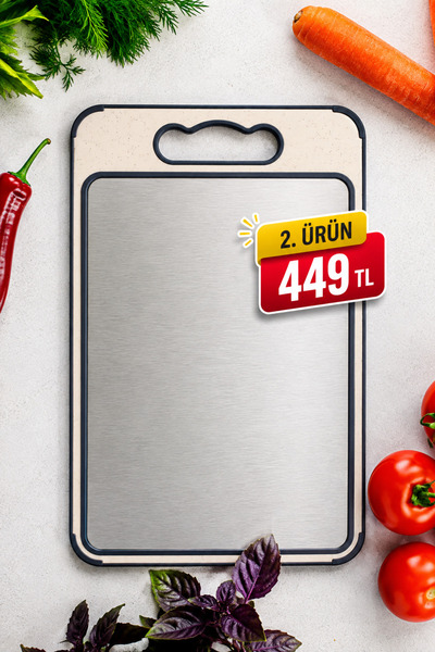 SUWAL 304 Paslanmaz Çelik Kesme Tahtası - Geliştirilmiş Tasarım