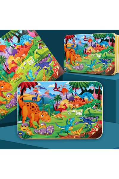 choice2 103 100 PCS Kids Wooden Puzzle Cartoon Animal Vehicle Wood Parent Chi...