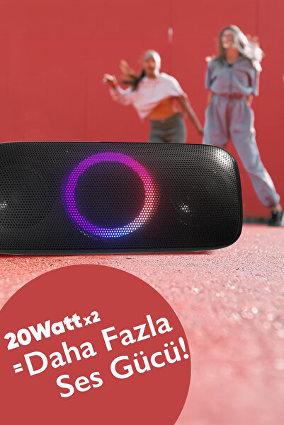 Blaupunkt LS280 Bluetooth Hoparlör Siyah 40W Taşınabilir Kablosuz Ses Bombası IPX4 Suya Dayanıklı TWS USB AUX