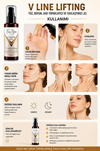 For You Gold Yüz, Boyun, Çene Ve Gıdı Için Incelmeye Yardımcı, Sıkılaştırıcı Ve Şekillendirici Slim Jel