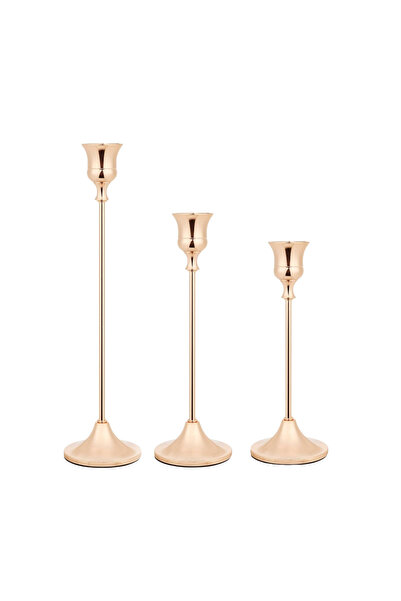 Choice golden Exquisite Metal Candlestick for Wedding Table & Christmas Decor...