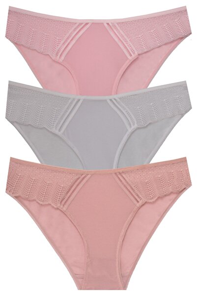 papatya lingerie 3 قطع من الملابس الداخلية النسائية ذات الواجهة الأمامية من ا...