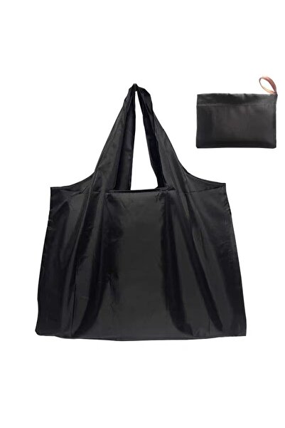 Choice 58x40cm black Women Large Capacity Folding Shopping Bag Big Size Porta...