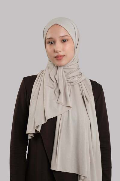 HÜRREMBONE SARAYDAN GELEN GÜZELLİK Beige Plain Classic Shawl Viscose Fabric L...