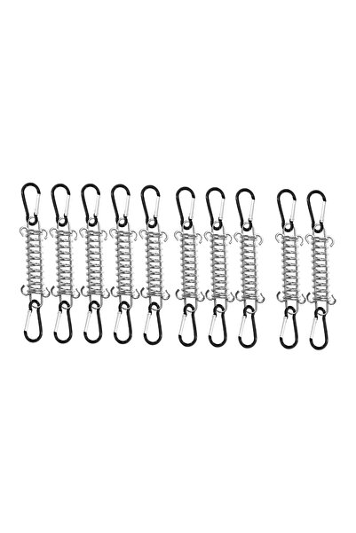 Choice8 10PCS Black Camping Tent Spring Buckle Set, Tent Spring Porch Swing S...