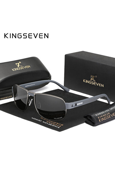 Choice5 Gray Gray KINGSEVEN Men Polarized UV400 Sunglasses Fashion Vintage Re...