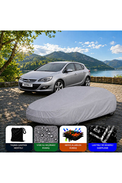 COCEM Opel Astra J Premium Araç Brandası Su Geçirmez UV Korumalı Gri 2010-2015