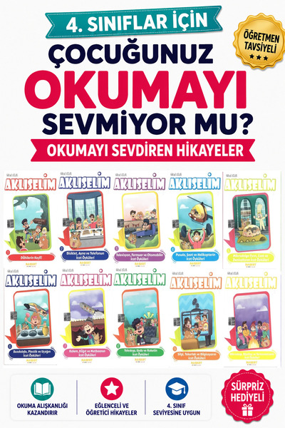5 Renk Yayınları 4 .Sınıf Okumayı Sevdiren 10 lu Hikaye Seti -5 (64 sayfa)