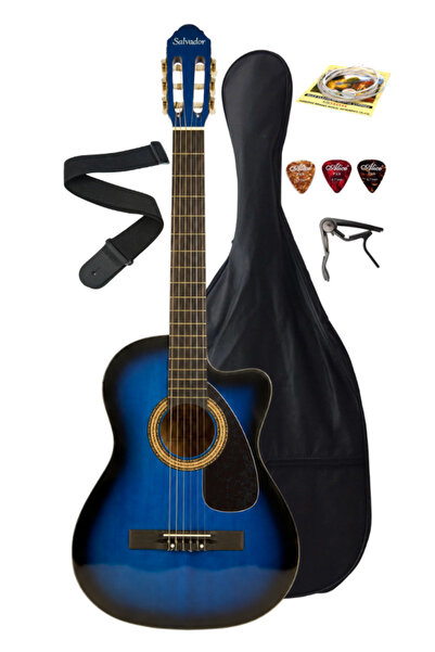 SALVADOR ATL441708 Klasik Gitar 4/4 Yetişkin Boy Sap Ayarlı Full Set