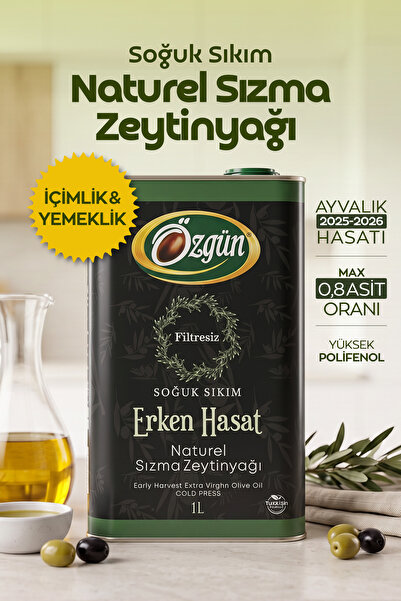 ÖZGÜN ZEYTİN & ZEYTİNYAĞI ERKEN HASAT 1 LT TENEKE