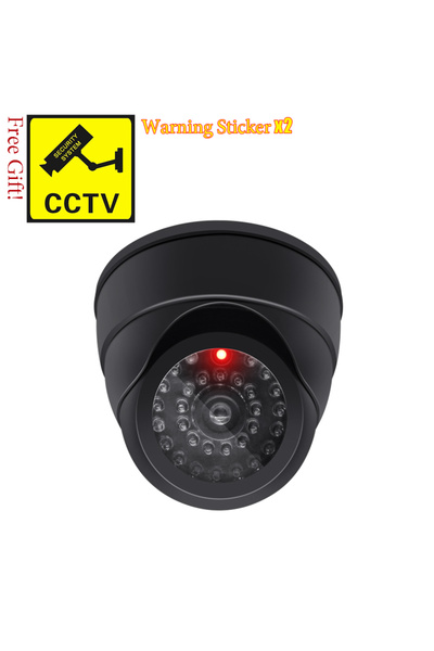 Choice1 Conch Black Creative Black Plastic Dome CCTV Dummy Camera Flashing Le...