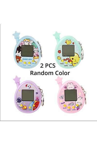 Choice Random 2 pcs 2Pcs Cute Cartoon Mini Handheld Electronic Pet Game Conso...