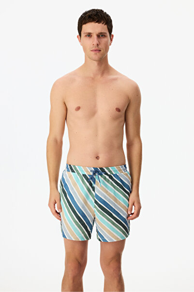 Penti Men's Cros Line Striped Swim Shorts