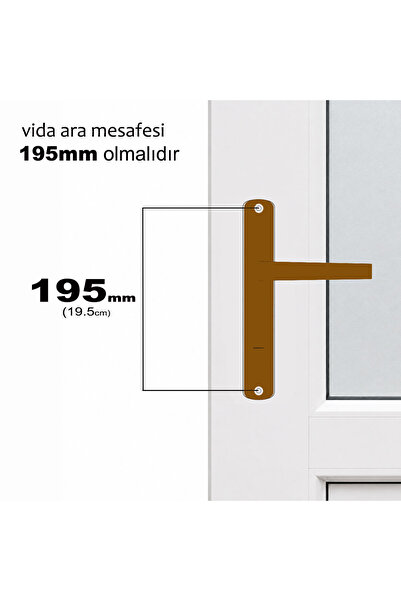 ALETÇANTAM Pvc Banyo Wc Kapı Kolu Pimapen (metal)- Altınmeşe Kahve