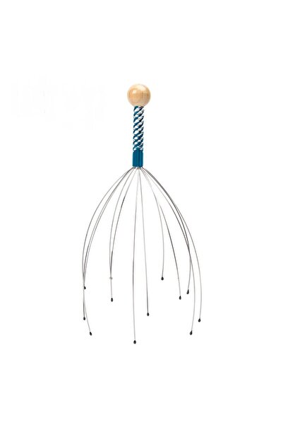 Choice1 Blue Relax Octopus Head Massager Stainless Steel Engraved Head Relaxe...