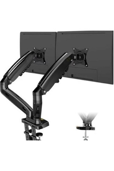 DESFREE Dy-02 Professional Double Monitor Arm with Shock Absorber 17\" - 32\"