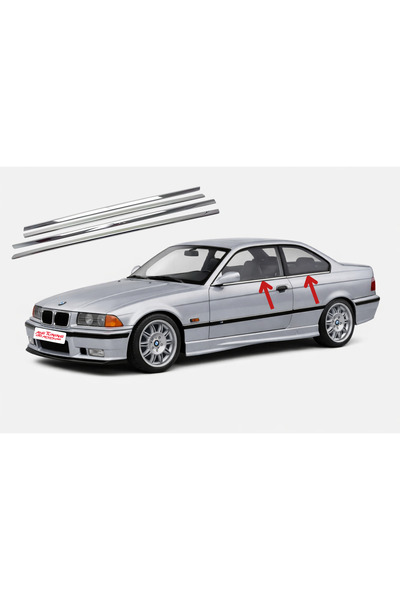 A&G Tuning Bmw E36 Sedan Krom Cam Alt Çıtası 4 Parça 1991-1998 Paslanmaz Çelik