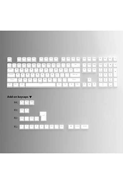 choice2 white 130 Keys Pudding Keycaps For 61 68 84 87 96 98 100 104 108 Key ...