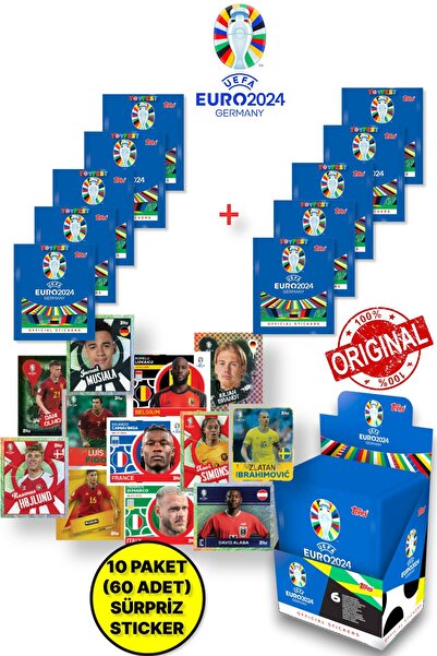 TOYFEST ALMANYA EURO 2024 Avrupa Şampiyonası Match Attax - 10 ADET Futbolcu S...