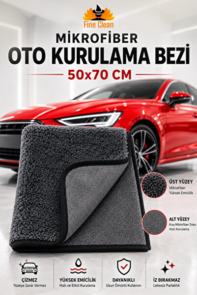Fine Clean ( 1 Adet ) Mikrofiber Araba Yıkama, Oto Kurulama, Durulama Temizli...
