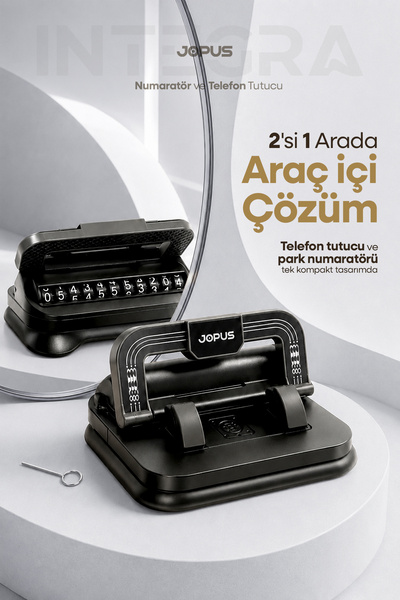 Jopus Araç İçi 360 Dönebilen Numaratörlü Telefon Tutucu Torpido Üstü Tablet P...