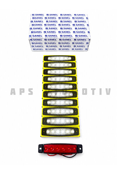 APS OTOMOTİV APS - SANEL 6 LEDLİ 24 VOLT PARMAK LAMBA KIRMIZI (10 ADET) - SBB...