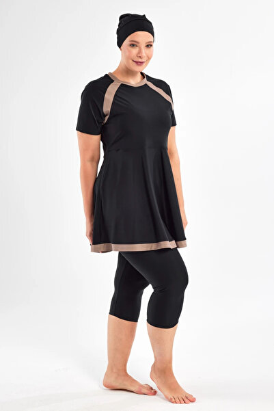 Adasea 251806-P Women's Half Sleeve Hijab Swimsuit