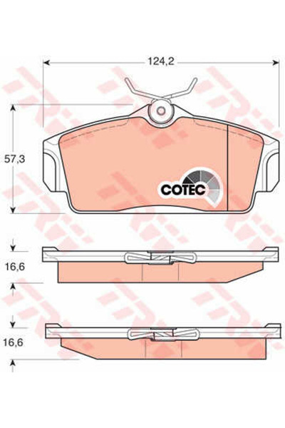TRW Set plăcuțe de frână pentru Nissan Primera 1996-2001 P11