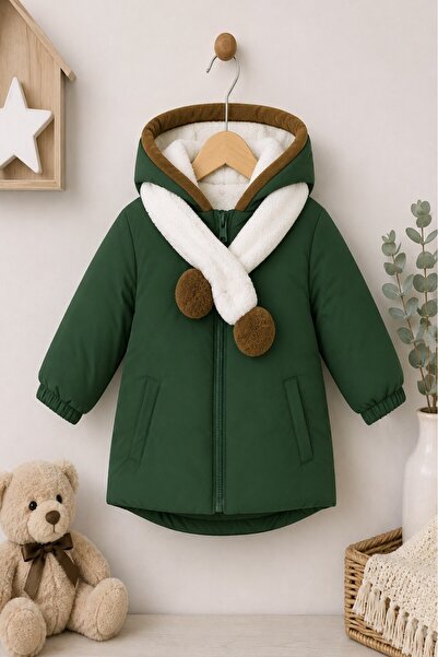 DeKuBaby New Season Winter Children's Coat-Mantle with Fur Inside, Pockets, H...